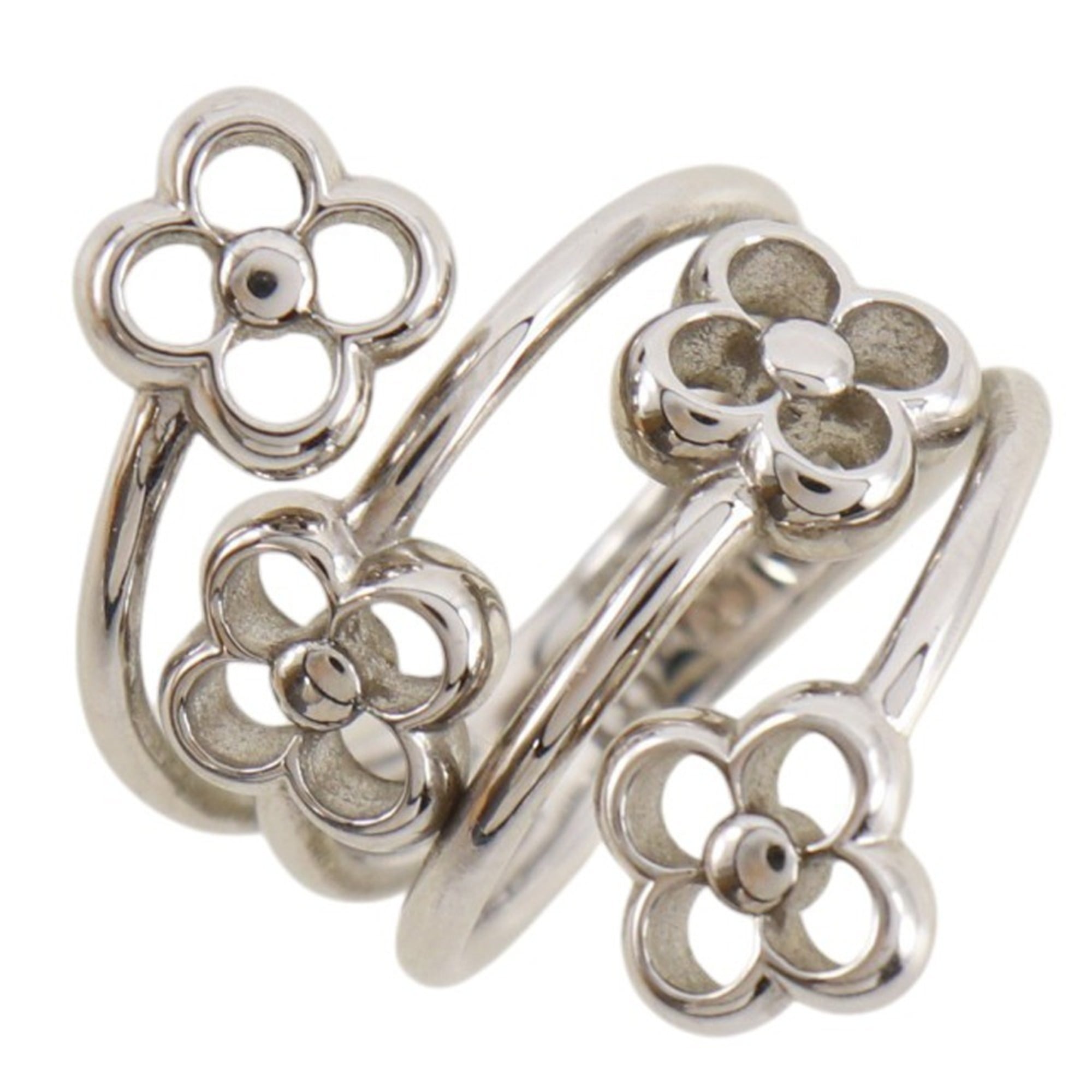Louis Vuitton Silver Metal Band Ring (Pre-Owned)