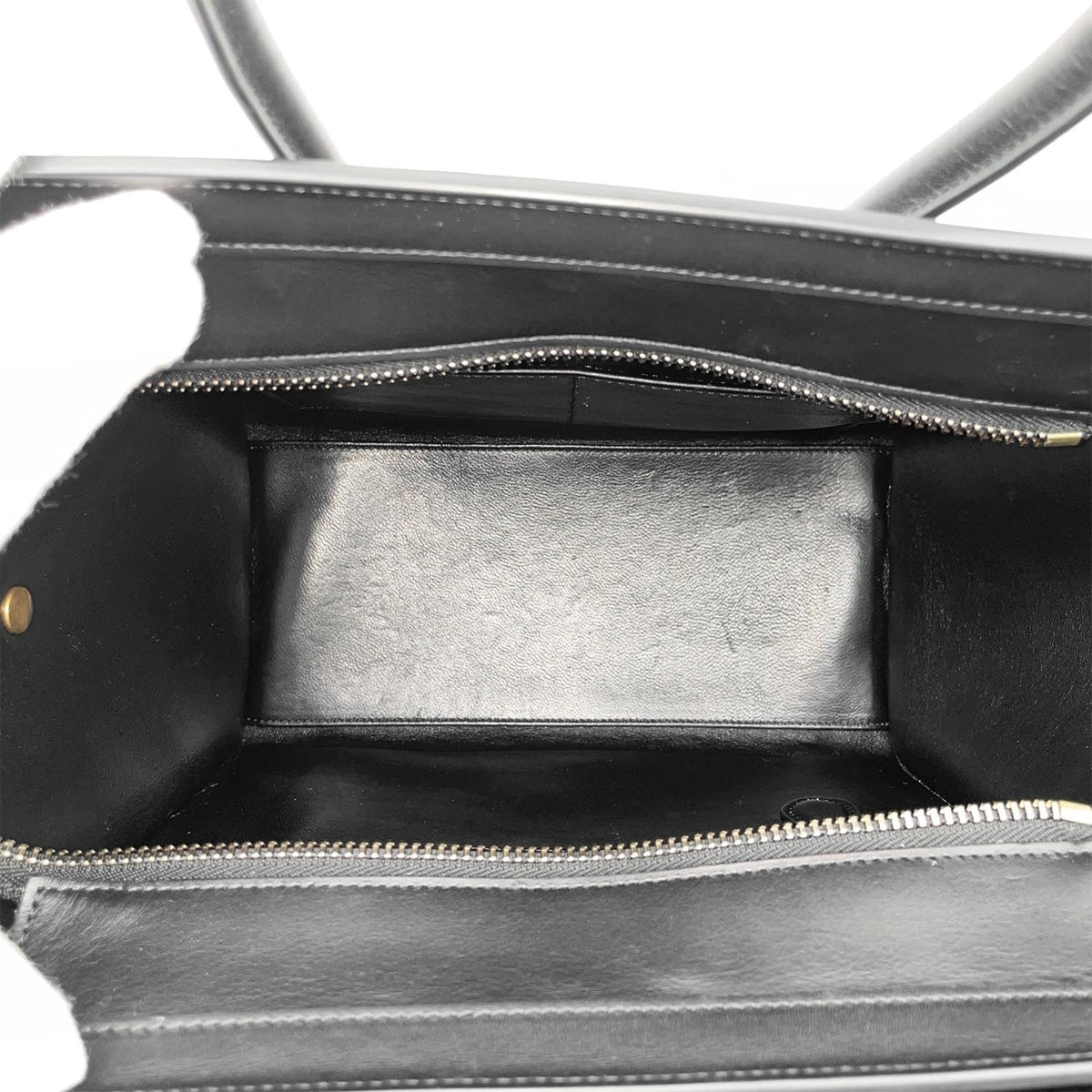 Celine Beige Black Green Leather Suede Handbag (Pre-Owned)