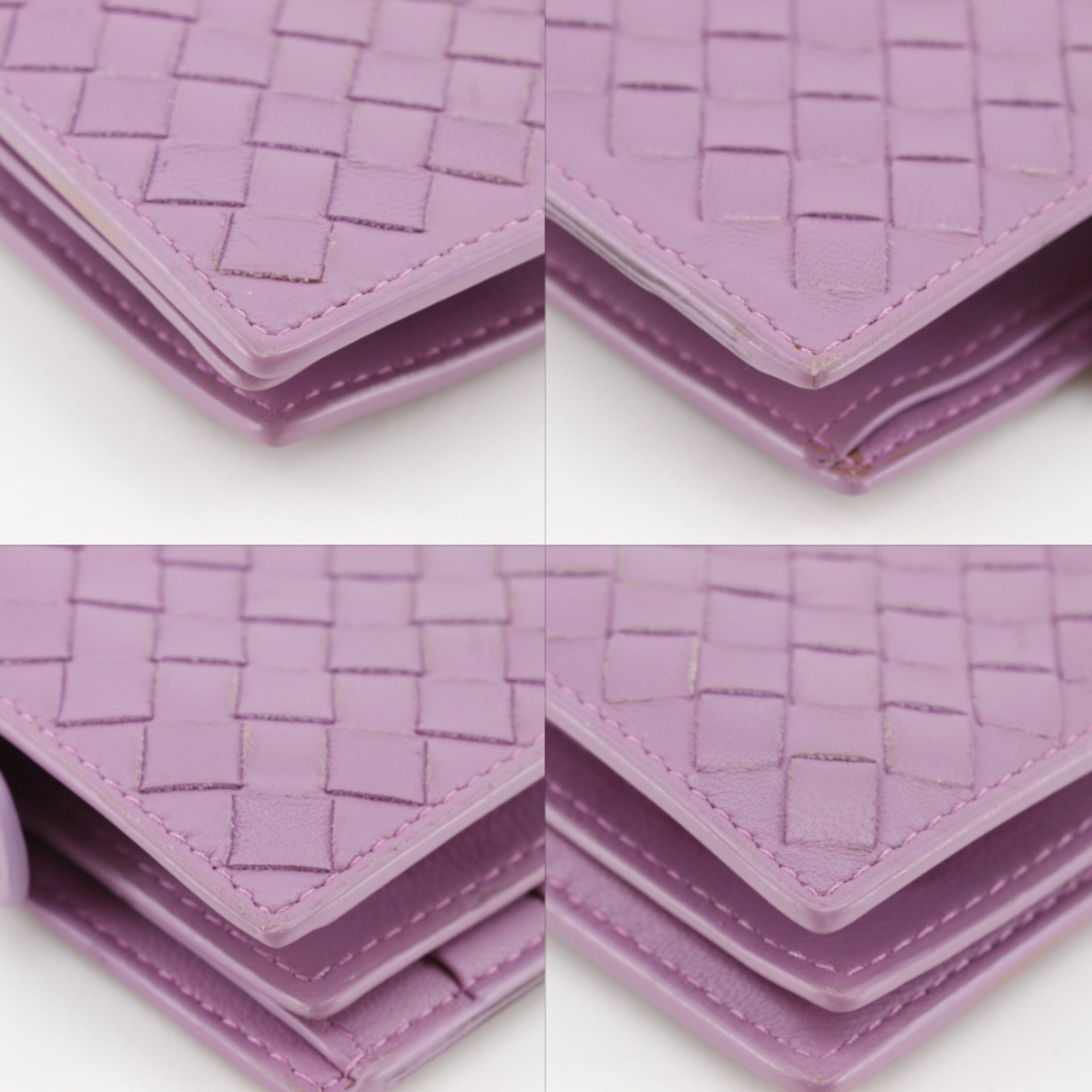 Bottega Veneta Pink Leather Long Wallet (Bi-Fold) (Pre-Owned)