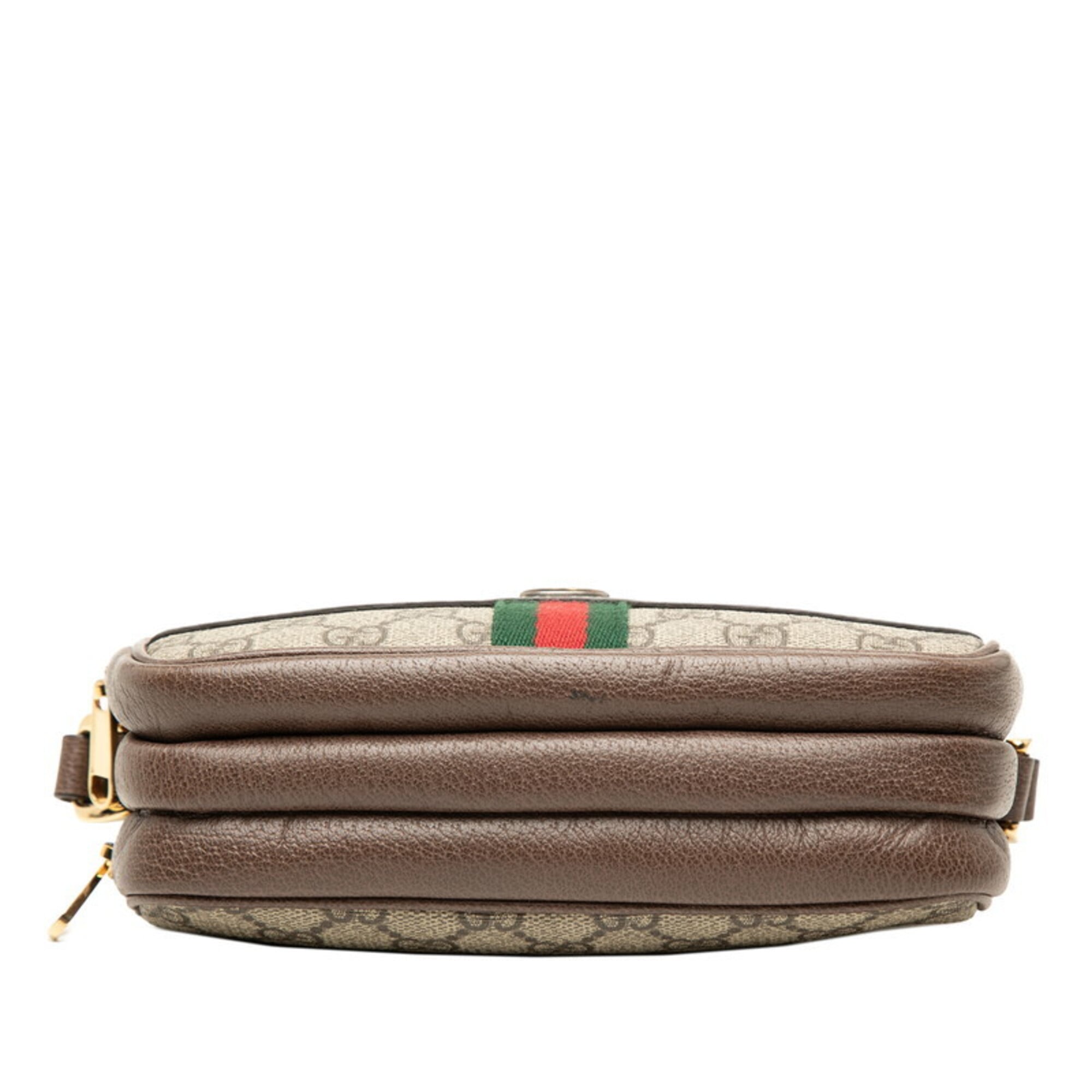 Gucci Beige Brown Pvc Leather Shoulder Bag (Pre-Owned)