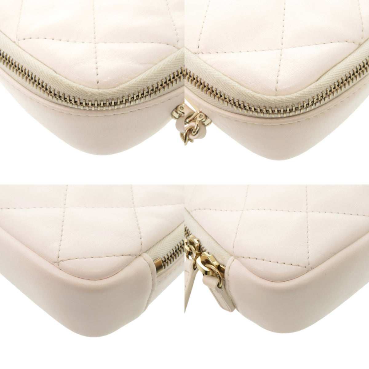 Chanel White Leather Shoulder Bag (Pre-Owned)