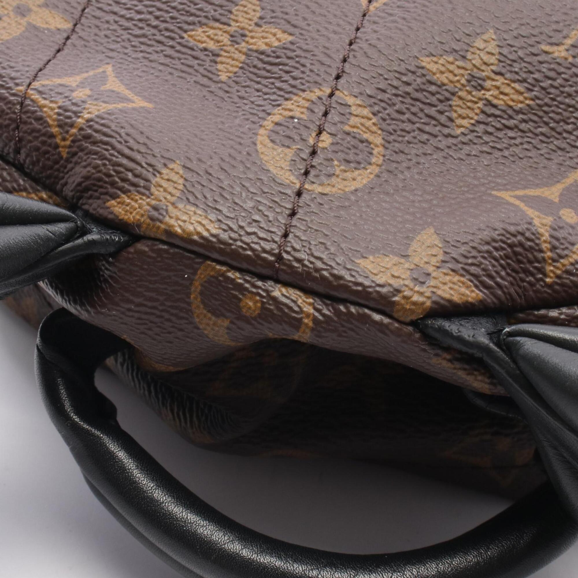 Louis Vuitton Black Brown Pvc Leather Backpack Handbag (Pre-Owned)