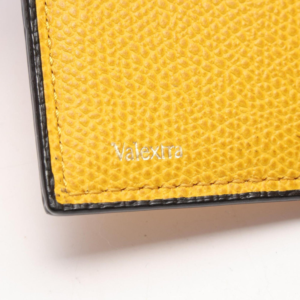 Valextra Yellow Leather Wallet (Tri-Fold) (Pre-Owned)