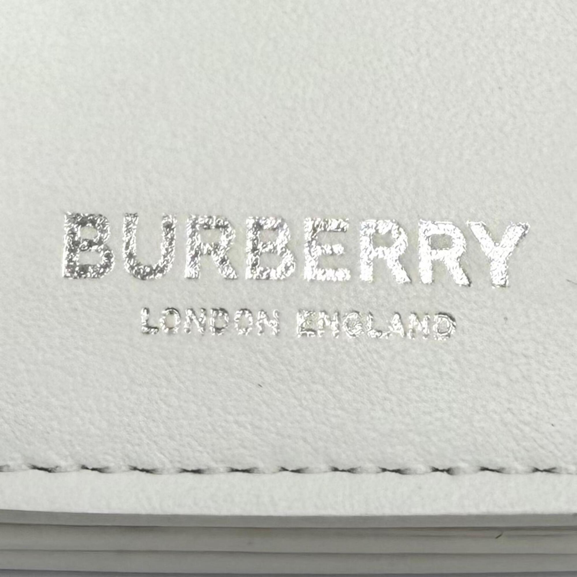 Burberry White Leather Pochette Shoulder Bag (Pre-Owned)