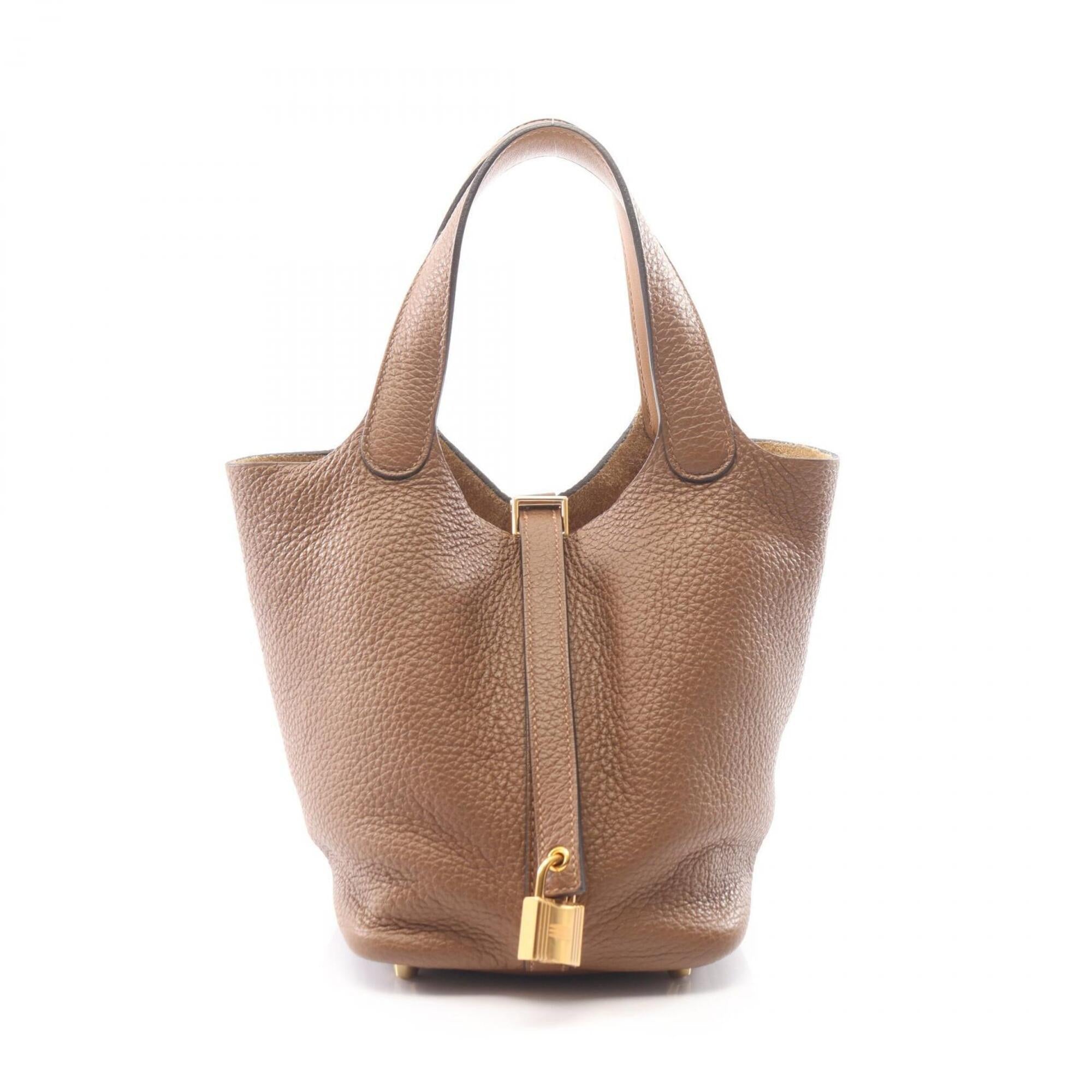 Hermes Brown Taurillon Clemence Leather Swift Leather Handbag (Pre-Owned)