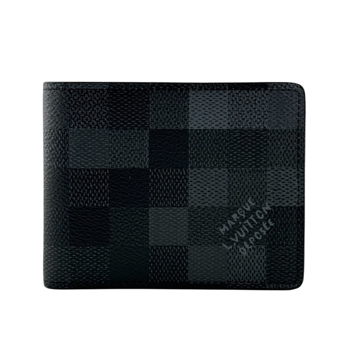 Louis Vuitton Black Damier Canvas Wallet (Bi-Fold) (Pre-Owned)