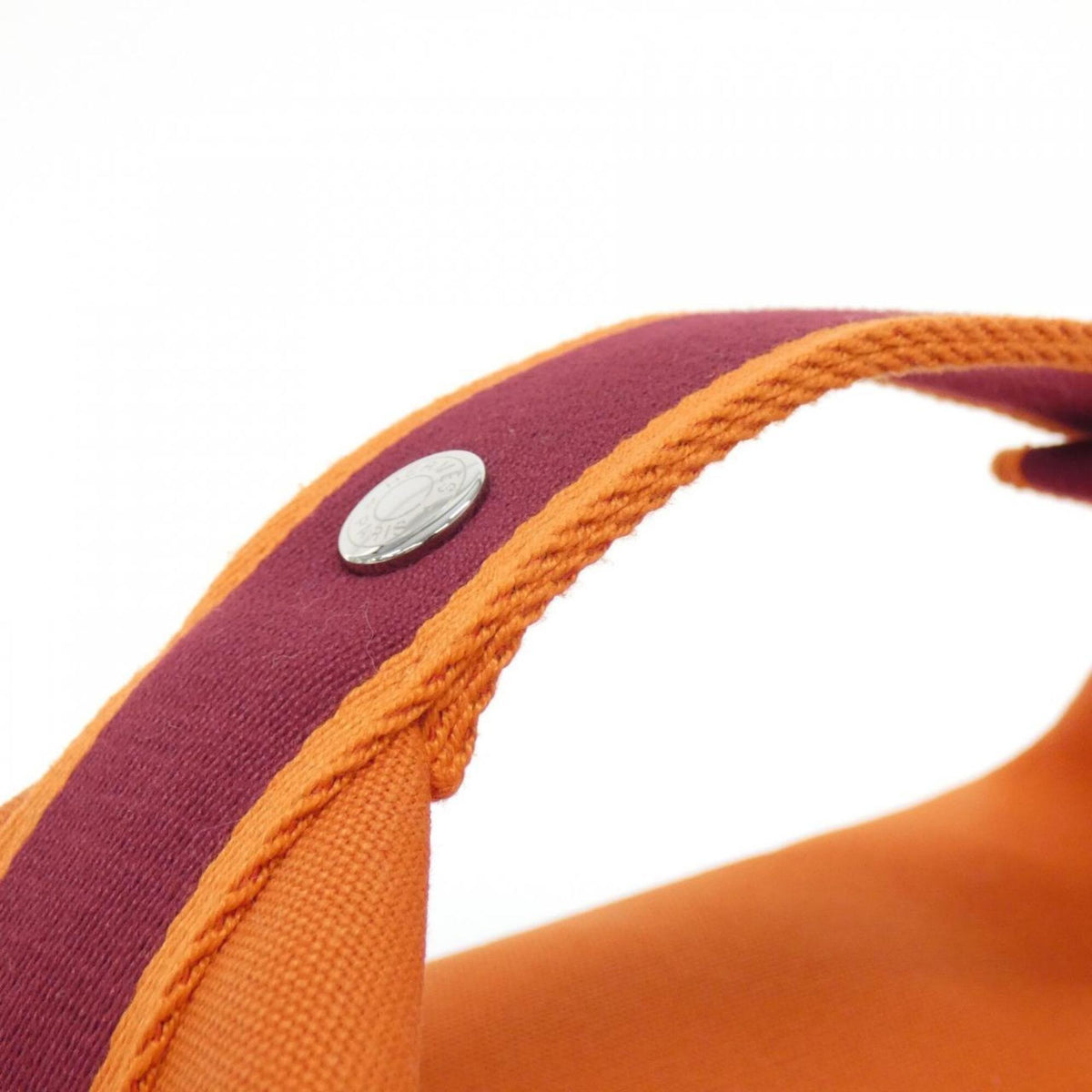 Hermes Feu Orange Canvas Pouch (Pre-Owned)