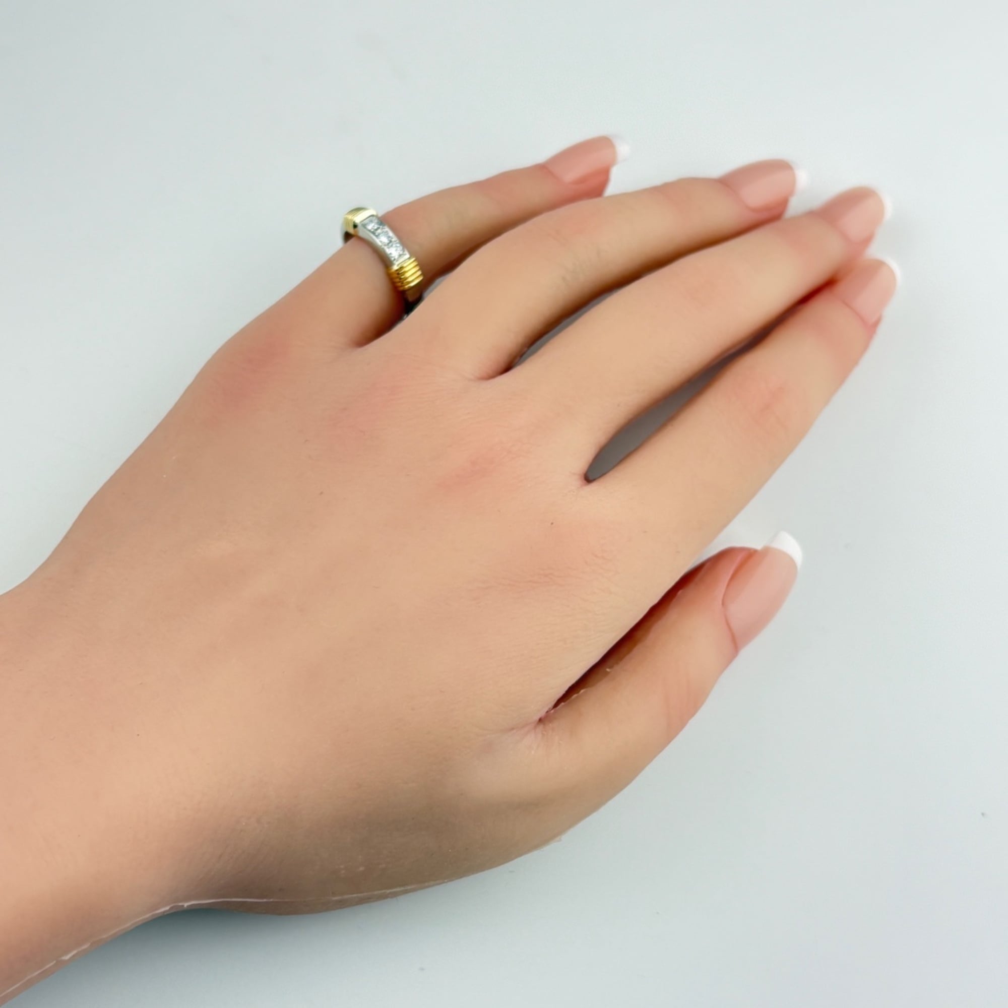 Christian Dior Platinum 900 Yellow Gold Band Ring (Pre-Owned)