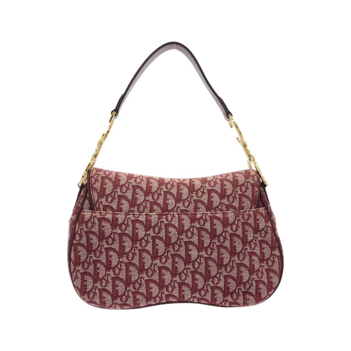 Christian Dior Bordeaux Canvas Shoulder Bag (Pre-Owned)