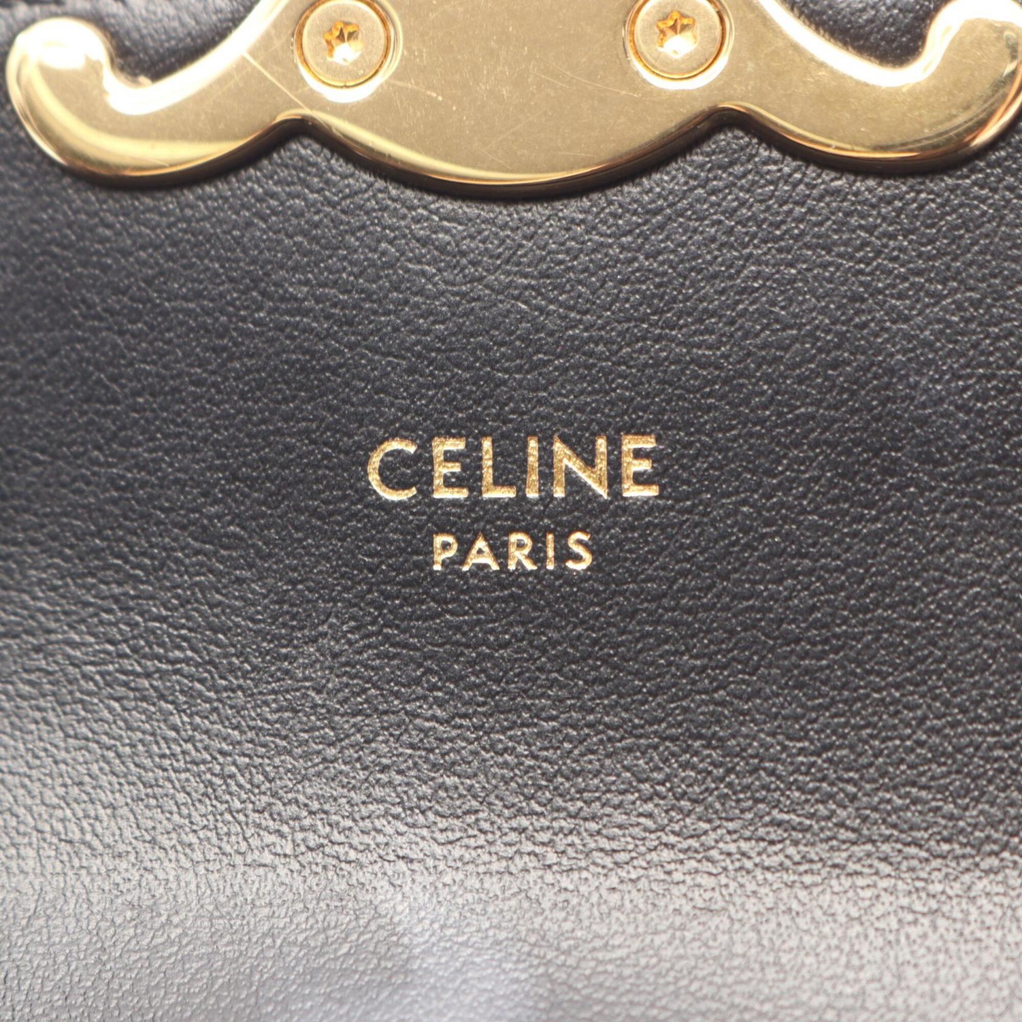 Celine Black Leather Handbag Shoulder Bag (Pre-Owned)