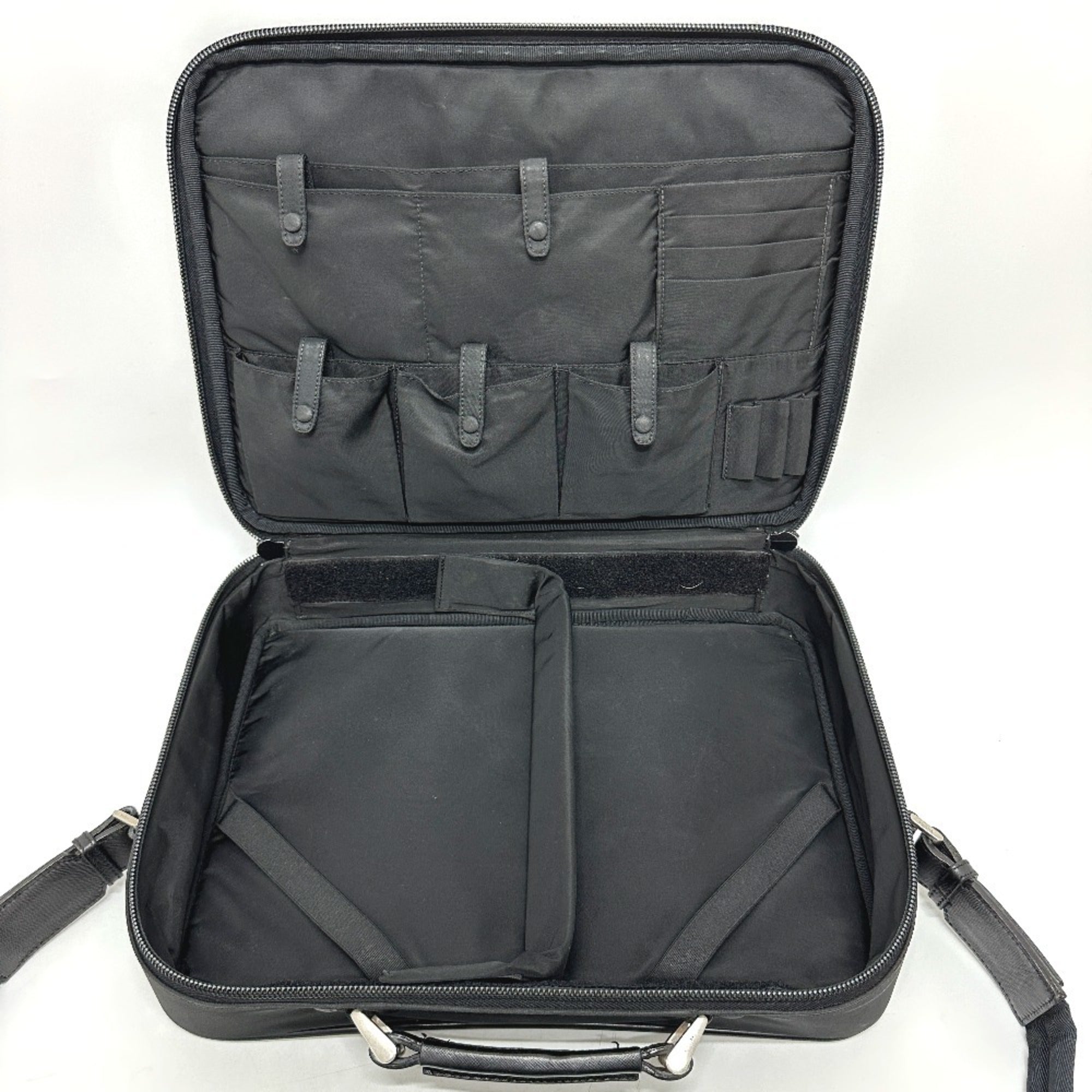 Prada Black Nylon Briefcase Shoulder Bag (Pre-Owned)