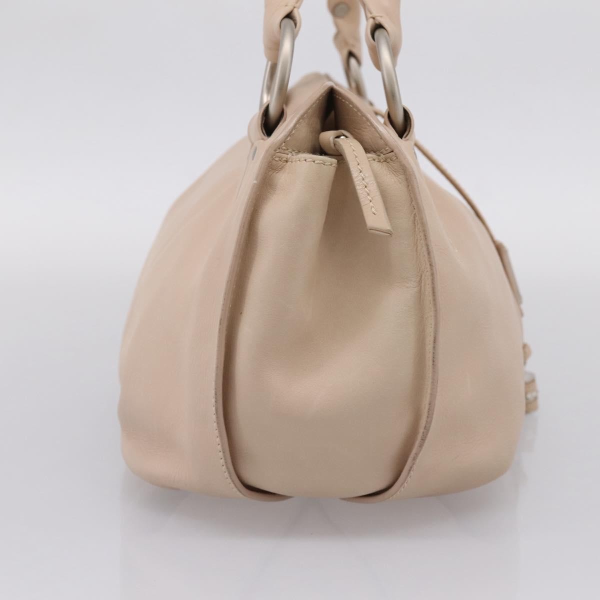 Celine Bittersweet Leather Beige Leather Handbag (Pre-Owned)