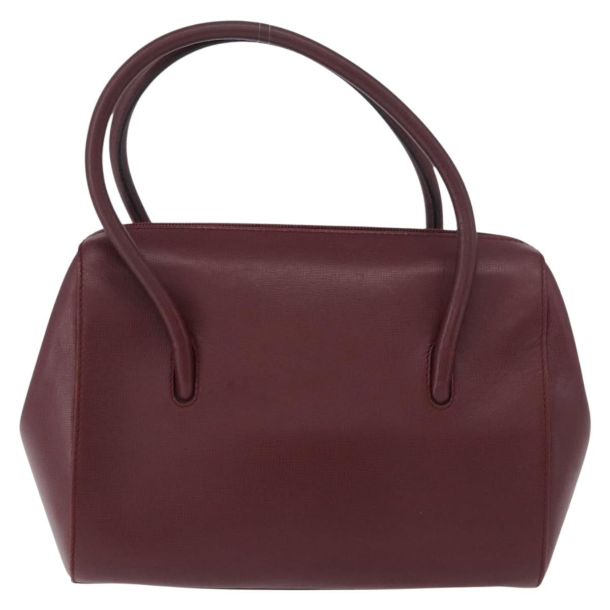 Cartier Must Line Leather Burgundy Leather Handbag (Pre-Owned)
