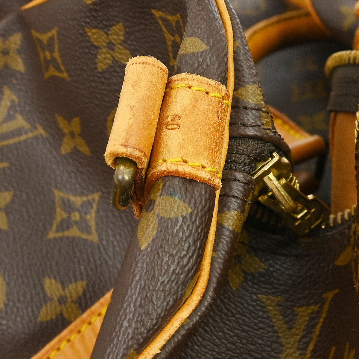 Louis Vuitton Keepall Bandouliere Monogram Canvas Brown Canvas Travel Bag Bag (Pre-Owned)