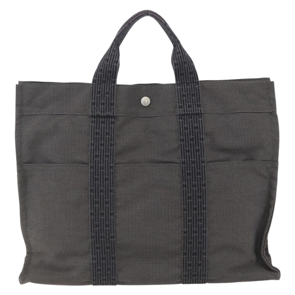 Hermes Fourre-Tout Herline Canvas Gray Canvas Tote Bag Bag (Pre-Owned)