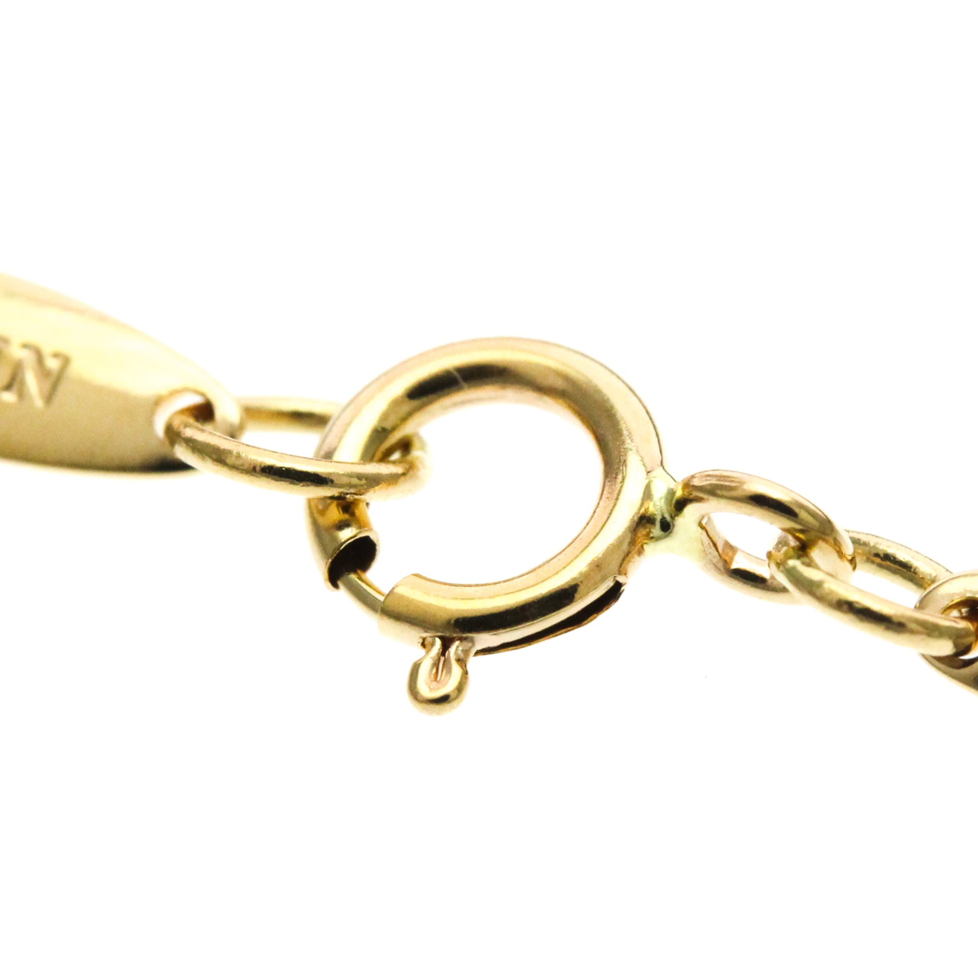 Tiffany & Co. Elsa Peretti Diamonds By The Yard 18K Pink Gold With Diamond Gold Pink_Gold Necklace Jewelry (Pre-Owned)