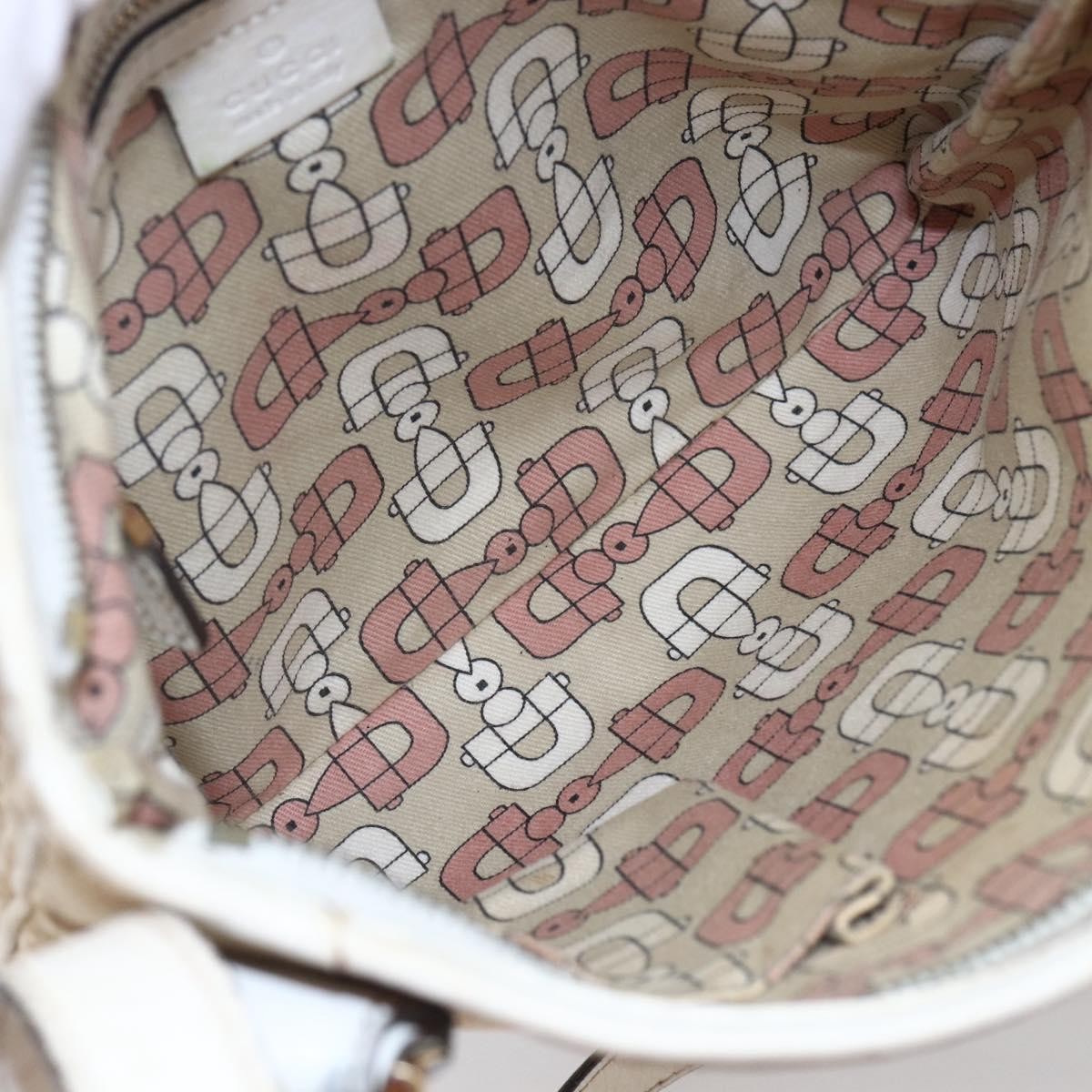 Gucci Jolicoeur Messenger Gg Canvas Beige Canvas Shoulder Bag Bag (Pre-Owned)