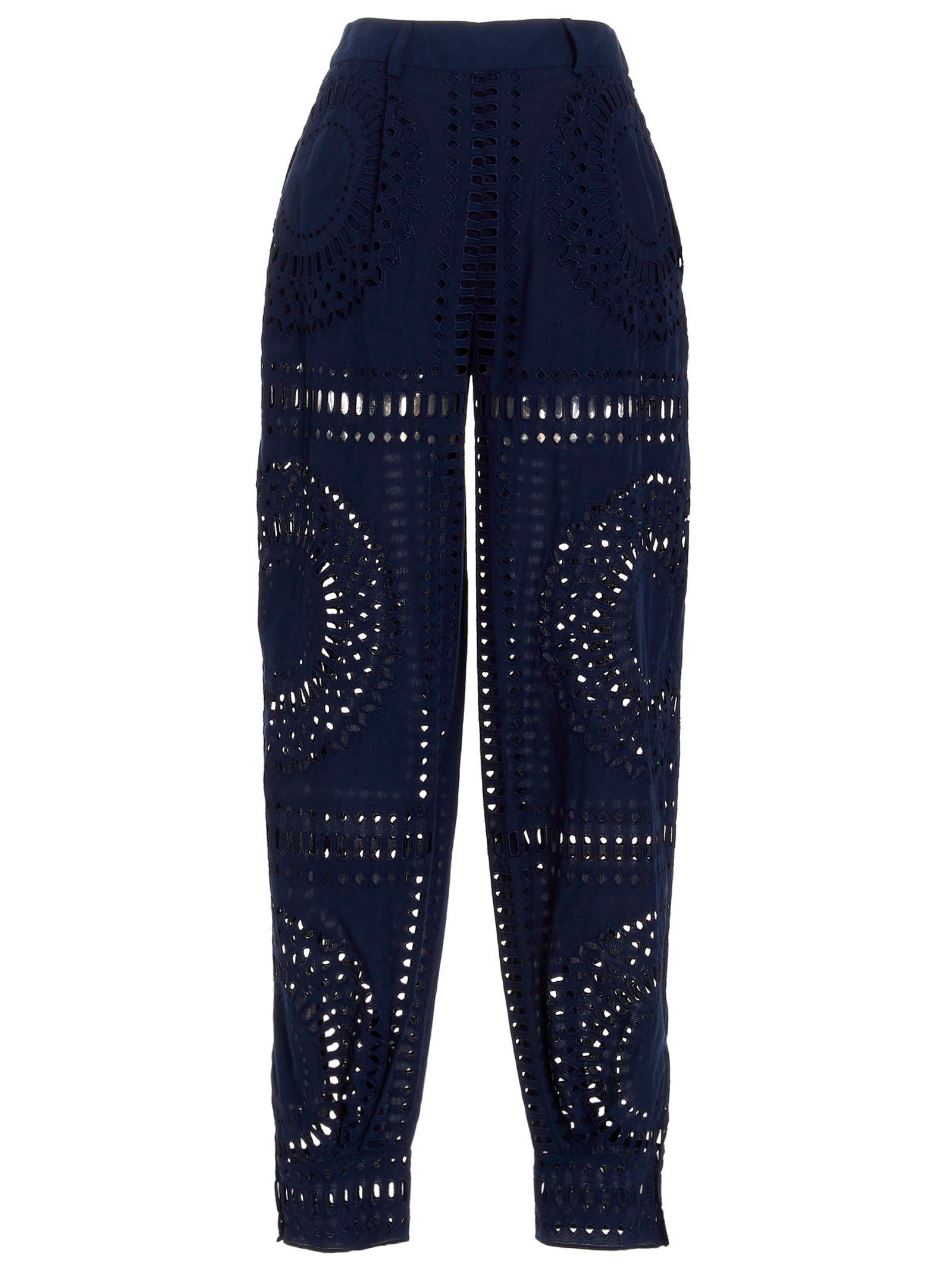 Alberta Ferretti Women's Embroidered Cotton Pants