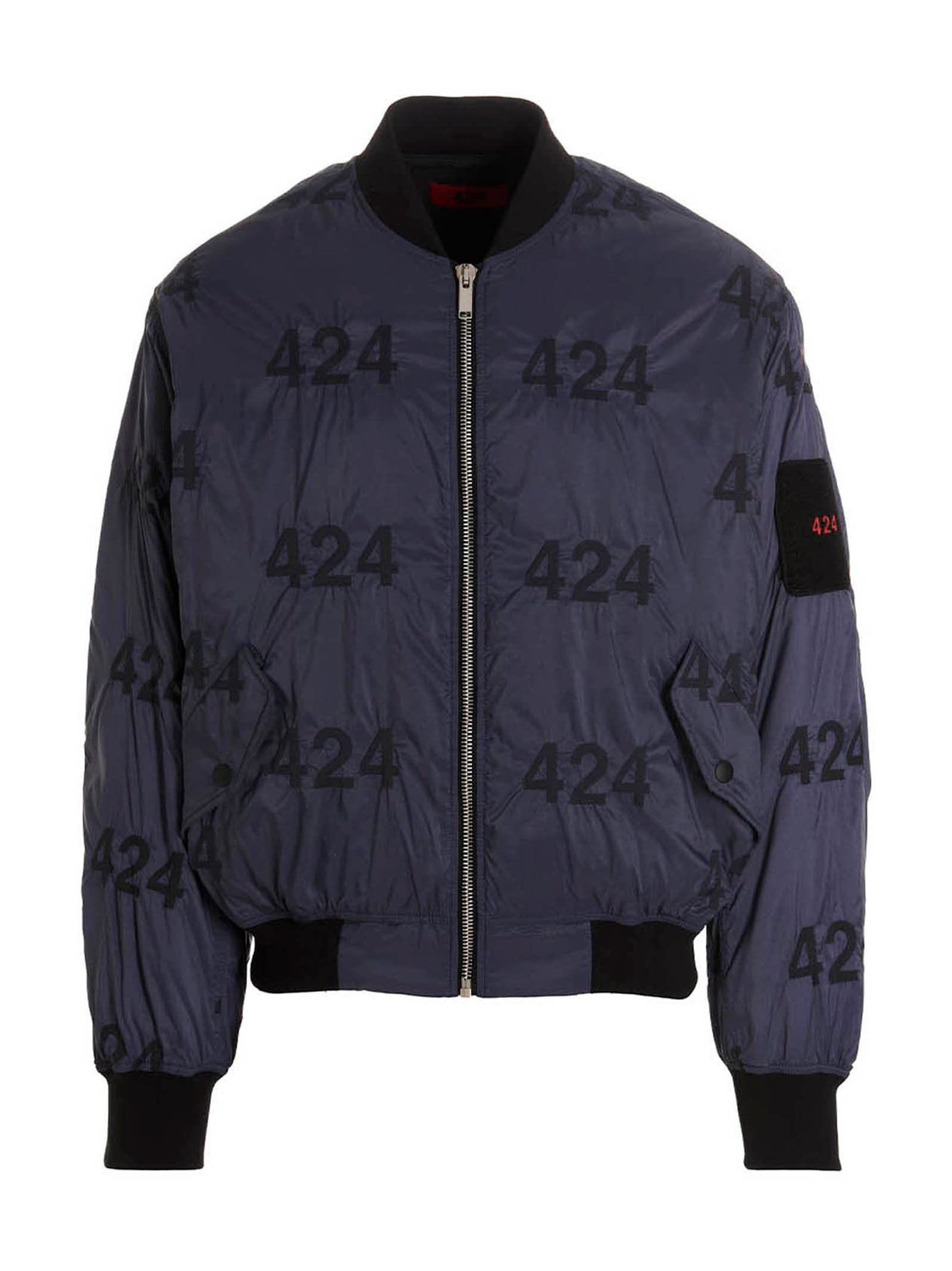 424 Men's Reversible Logo Bomber Jacket.