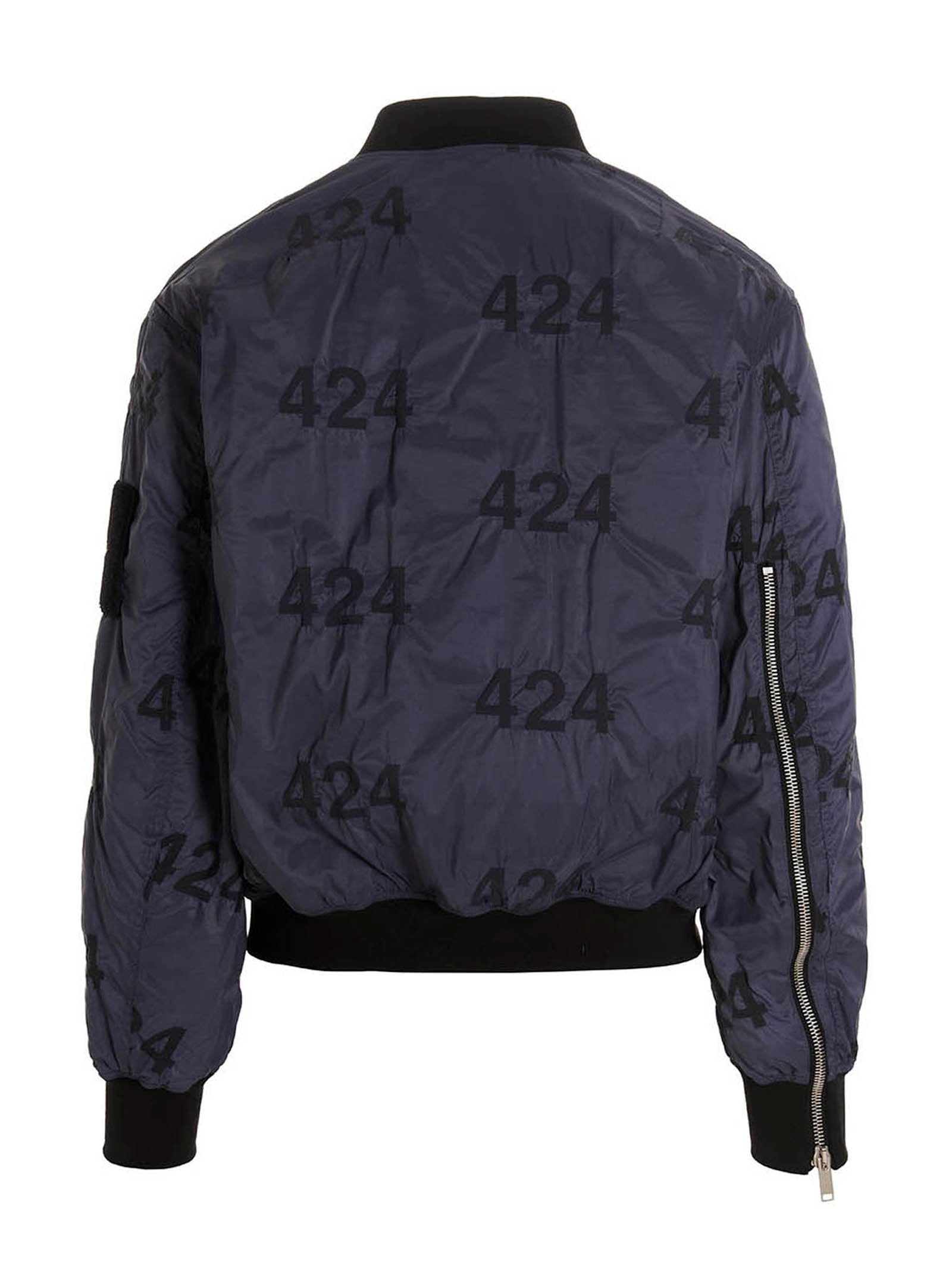 424 Men's Reversible Logo Bomber Jacket.