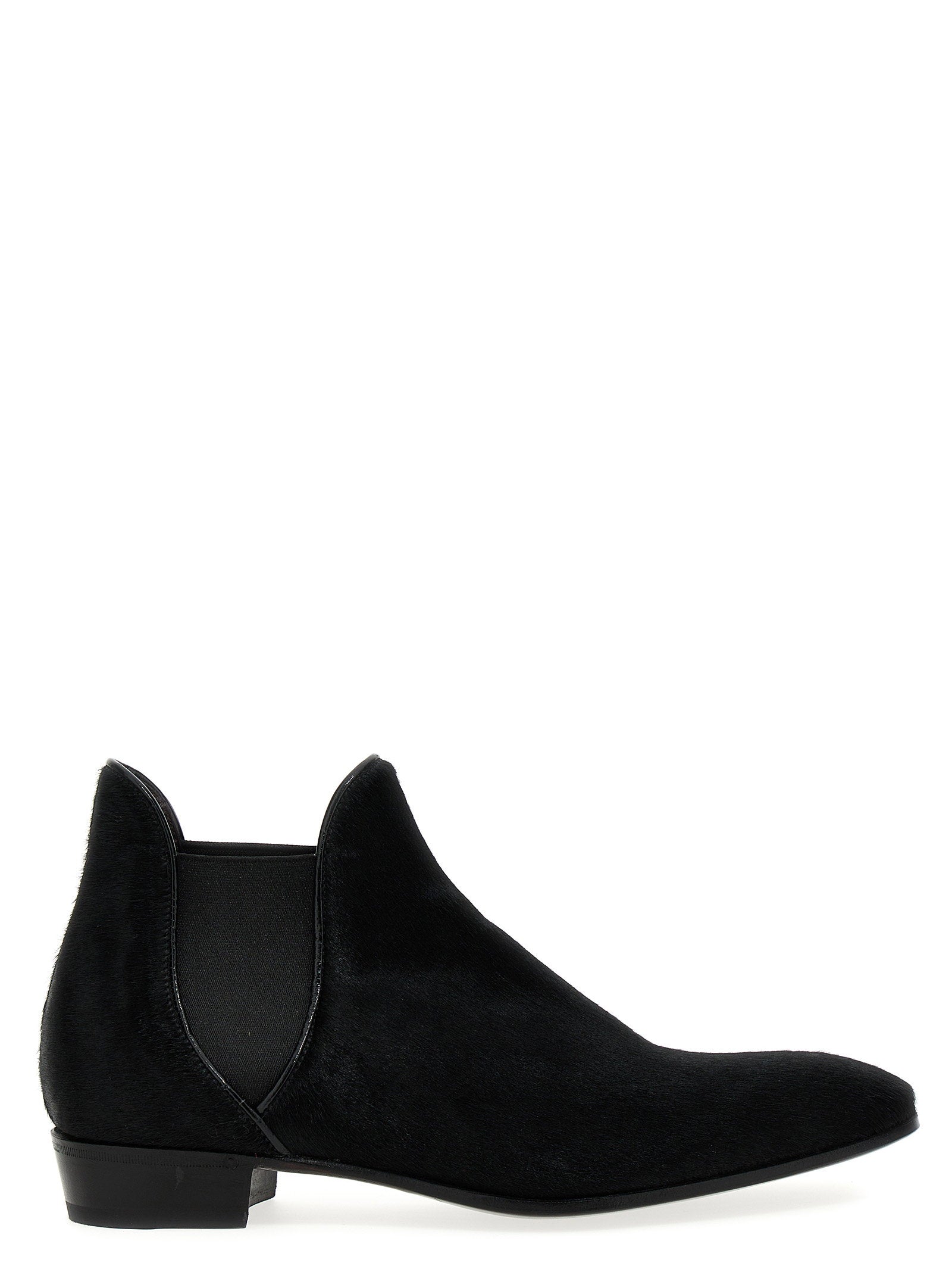 Lidfort Men's Calf Hair Ankle Boots