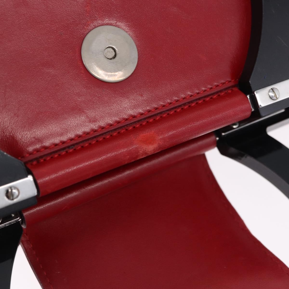 Salvatore Ferragamo Gancini Leather Red Leather Handbag (Pre-Owned)