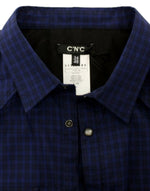 Costume National Chic Blue Checkered Casual Cotton Men's Shirt