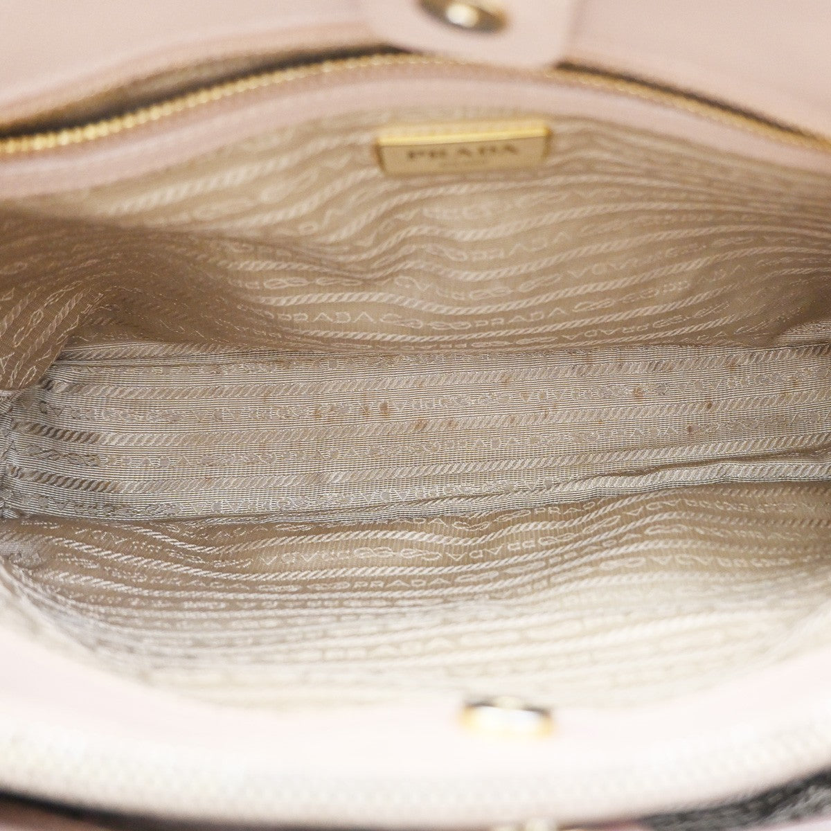 Prada Gardener's Saffiano Leather Pink Leather Tote Bag Bag (Pre-Owned)