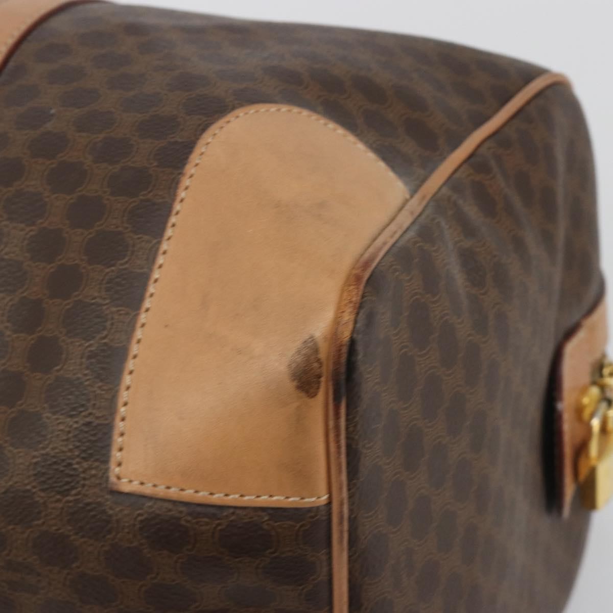 Celine Vintage Duffle Macadam Coated Canvas Brown Pvc Travel Bag Bag (Pre-Owned)