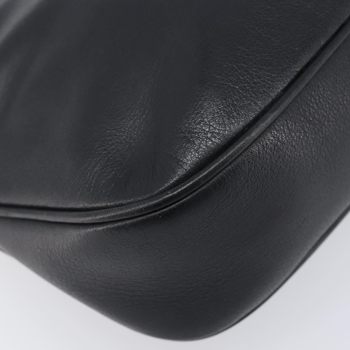 Gucci Shoulder Leather Black Leather Shoulder Bag Bag (Pre-Owned)