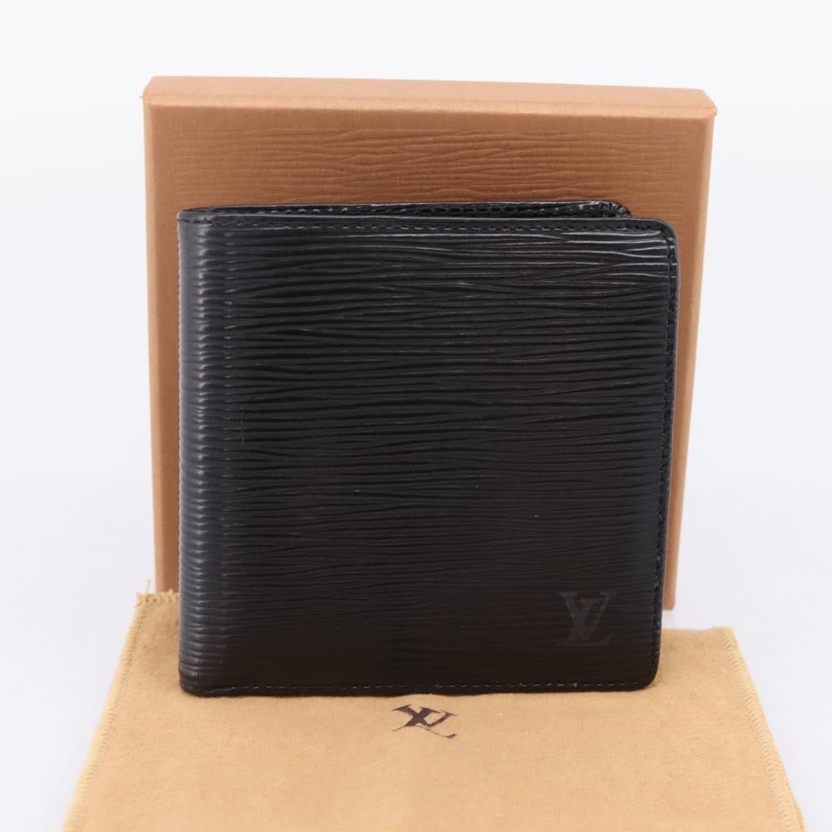 Louis Vuitton Marco Epi Leather Black Leather Wallets Accessory (Pre-Owned)