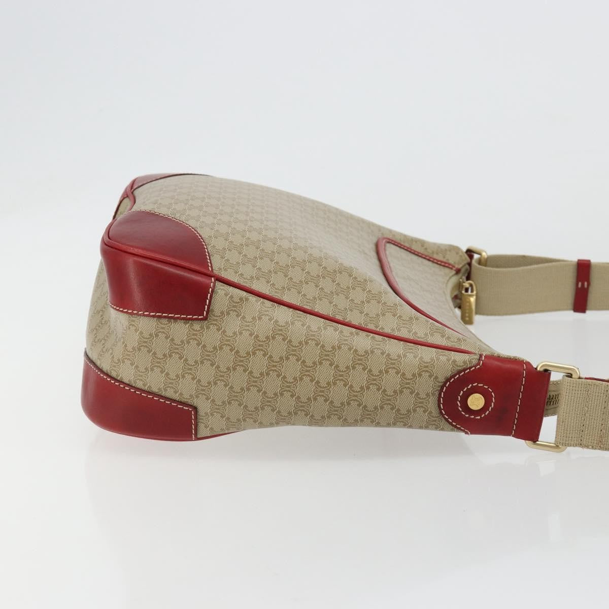 Celine Macadam Shoulder Pvc Leather Beige Canvas Shoulder Bag Bag (Pre-Owned)