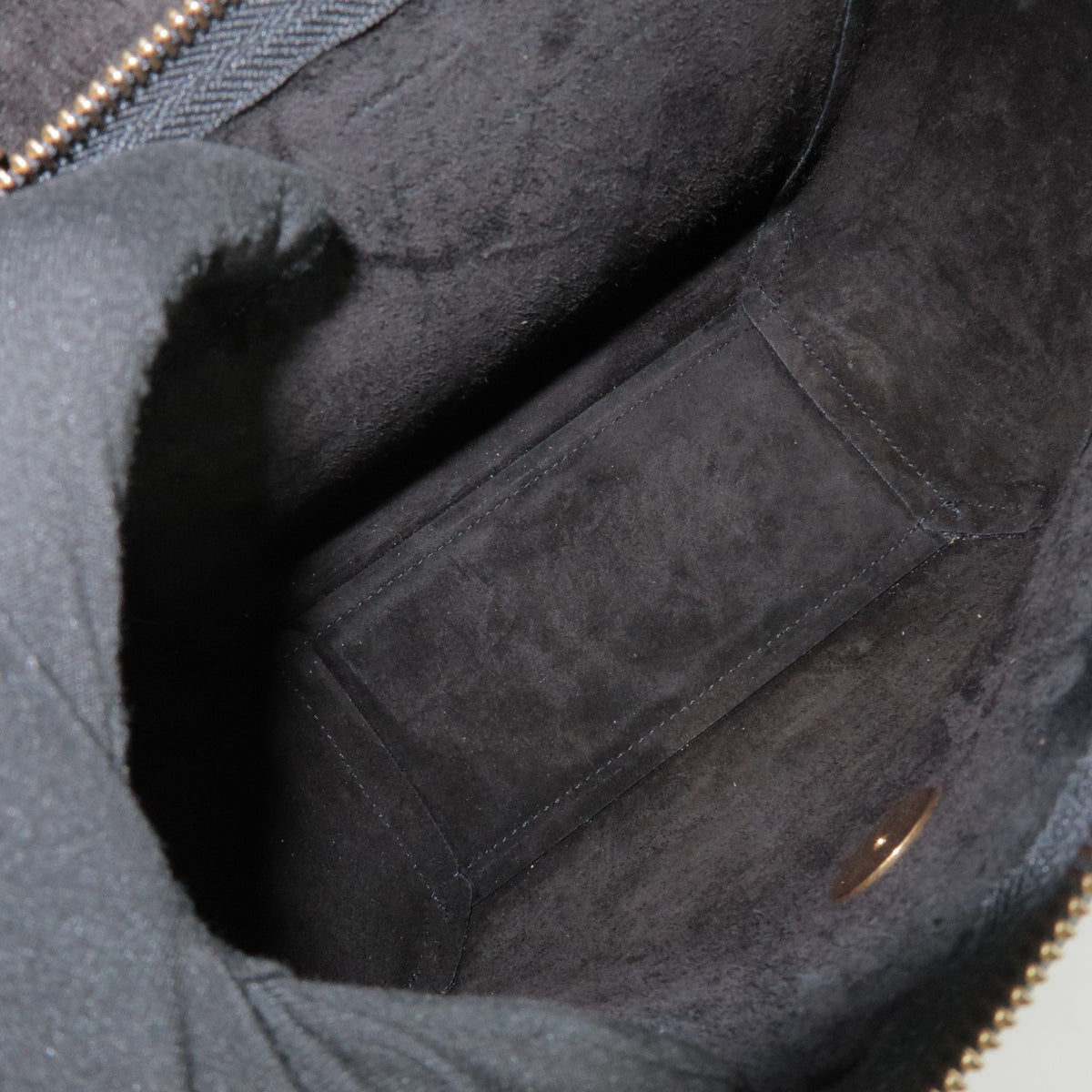 Celine Belt Textured Leather Black Leather Handbag (Pre-Owned)