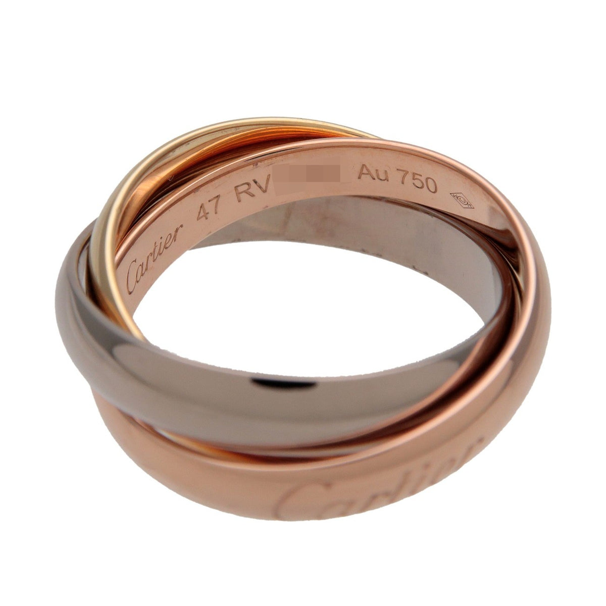 Cartier Trinity 18K Tricolor Gold Multicolour Gold Ring Jewelry (Pre-Owned)