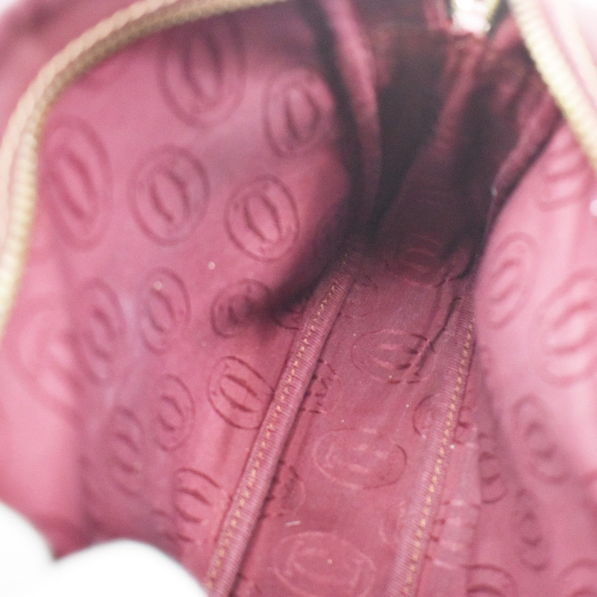 Cartier Must De Cartier Leather Red Leather Shoulder Bag Bag (Pre-Owned)