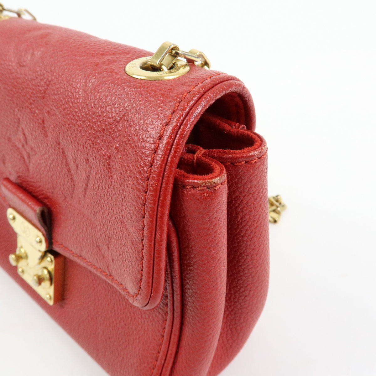 Louis Vuitton Saint Germain Monogram Empreinte Leather Red Leather Handbag (Pre-Owned)