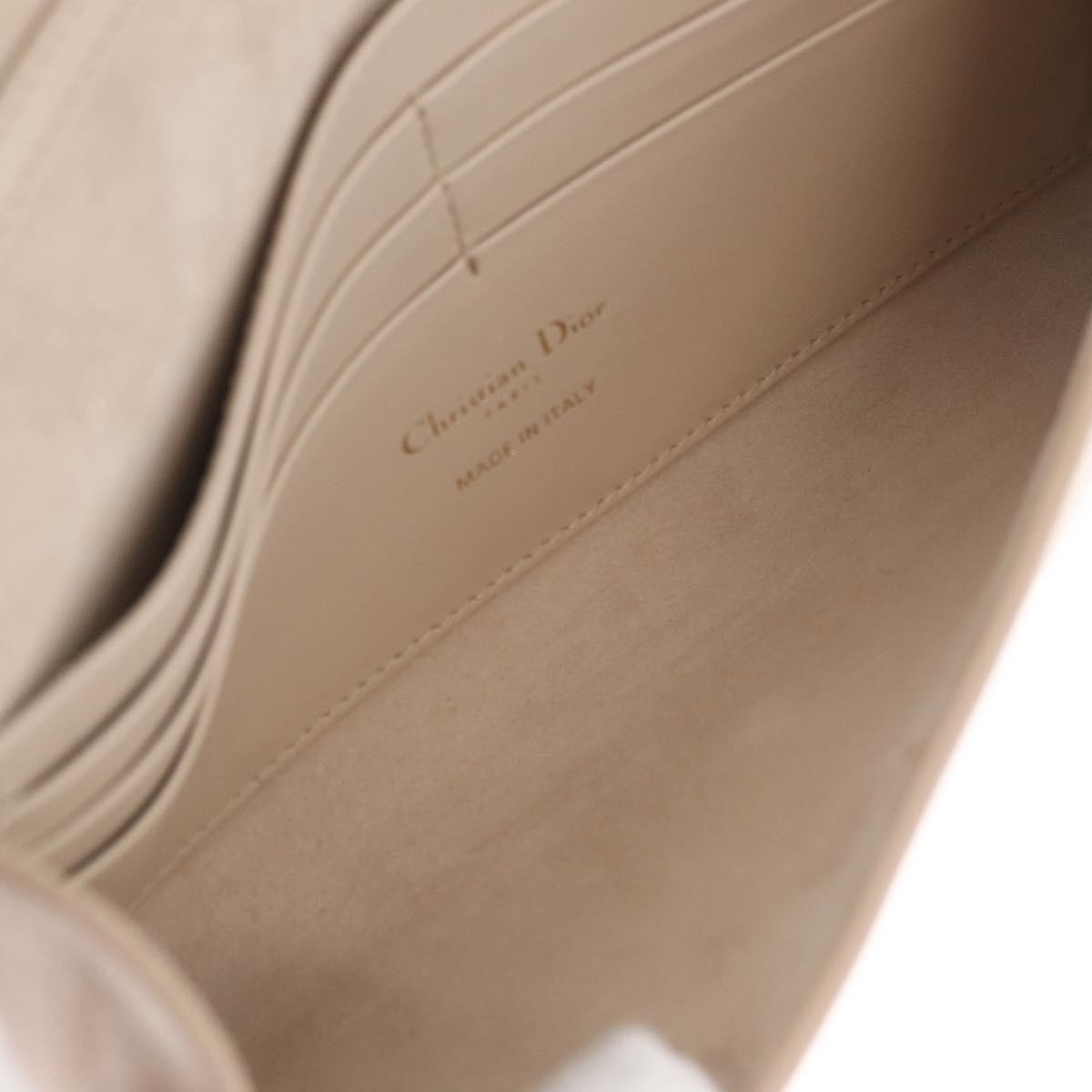 Christian Dior Bobby Flap Leather Beige Leather Shoulder Bag Bag (Pre-Owned)