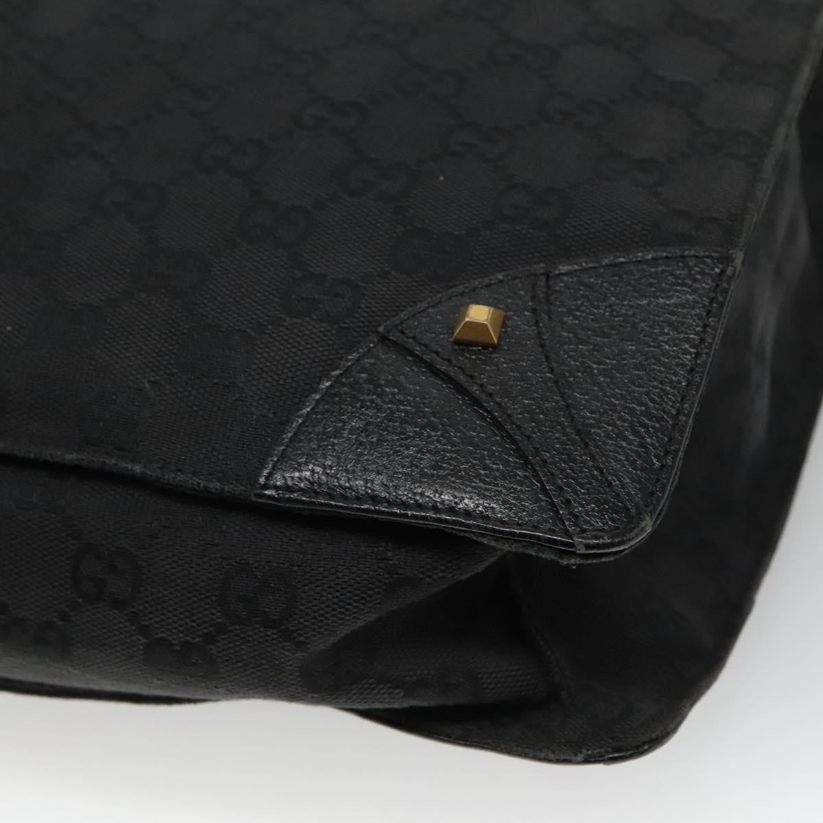 Gucci Nailhead Tote Gg Canvas And Leather Black Canvas Tote Bag Bag (Pre-Owned)