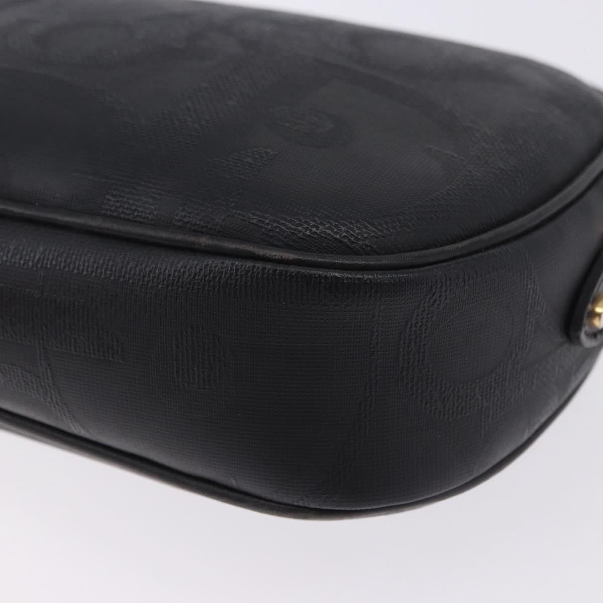 Christian Dior Vintage Trotter Diorissimo Canvas Black Canvas Shoulder Bag Bag (Pre-Owned)
