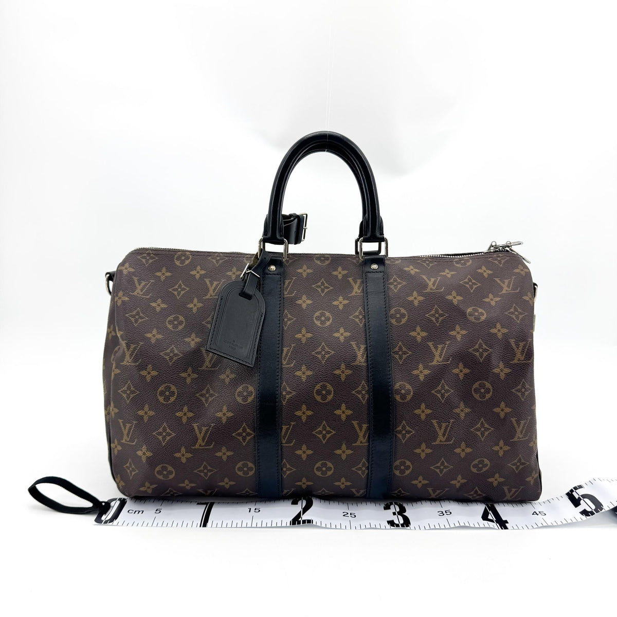 Louis Vuitton Keepall Bandouliere Macassar Monogram Canvas Brown Canvas Travel Bag Bag (Pre-Owned)