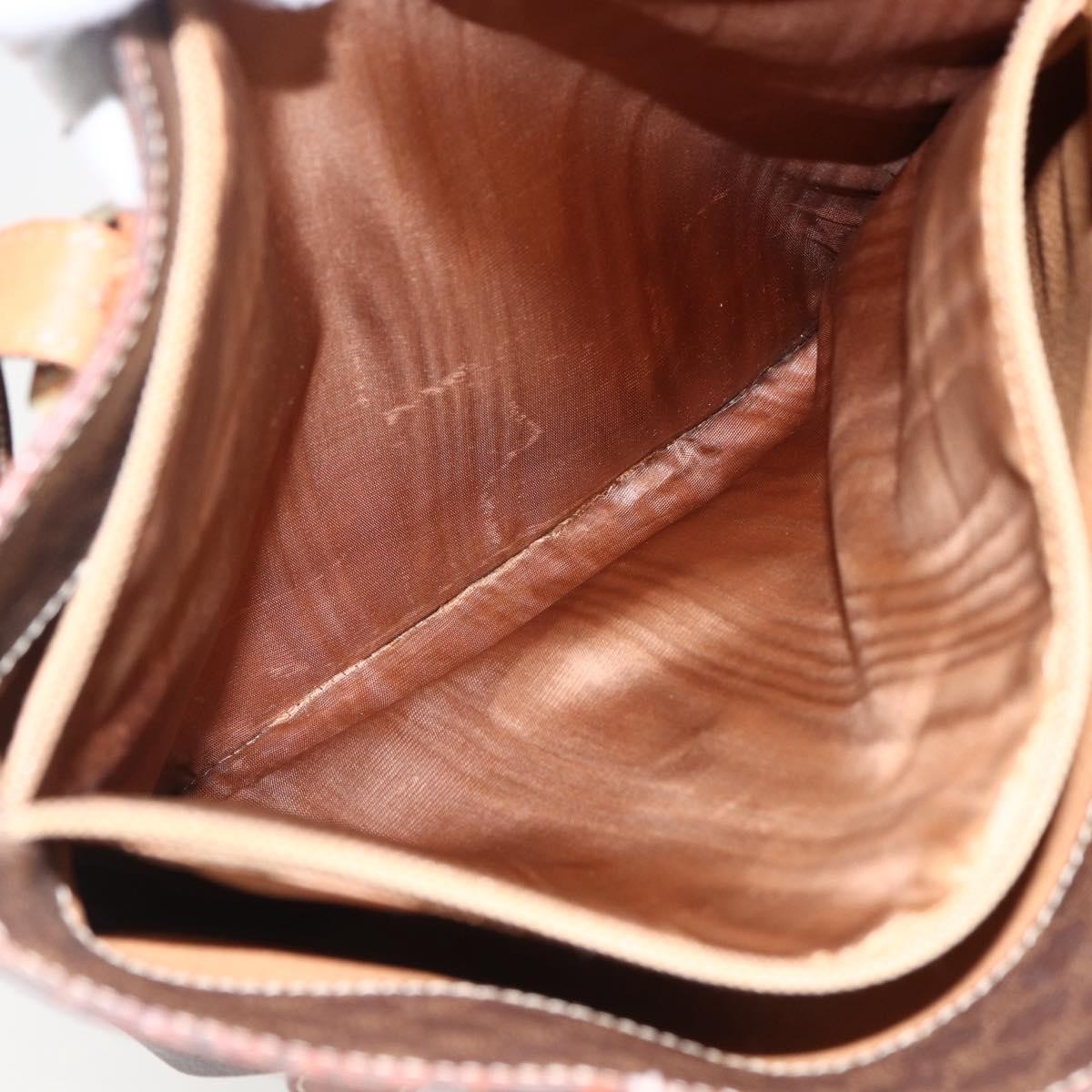 Celine Vintage Macadam Shopper Coated Canvas Brown Canvas Tote Bag Bag (Pre-Owned)