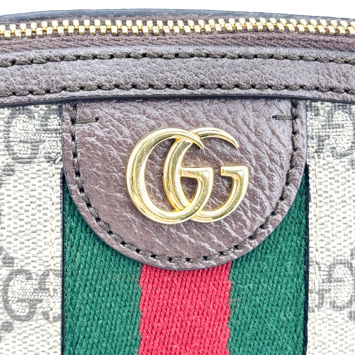 Gucci Ophidia Dome Gg Coated Canvas Brown Canvas Shoulder Bag Bag (Pre-Owned)