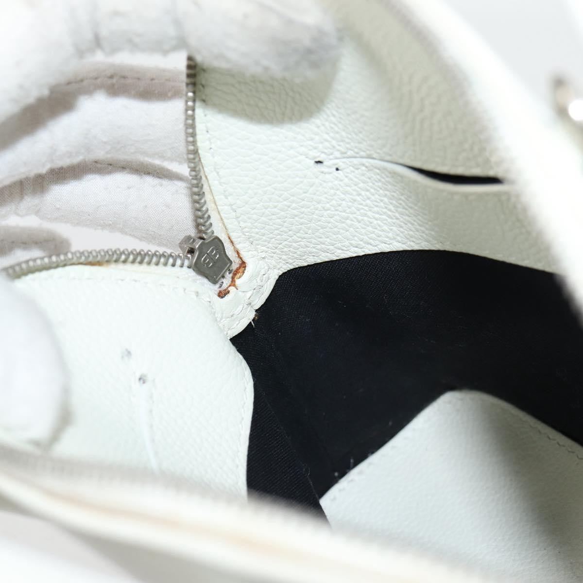 Balenciaga Logo Ville Leather White Leather Handbag (Pre-Owned)