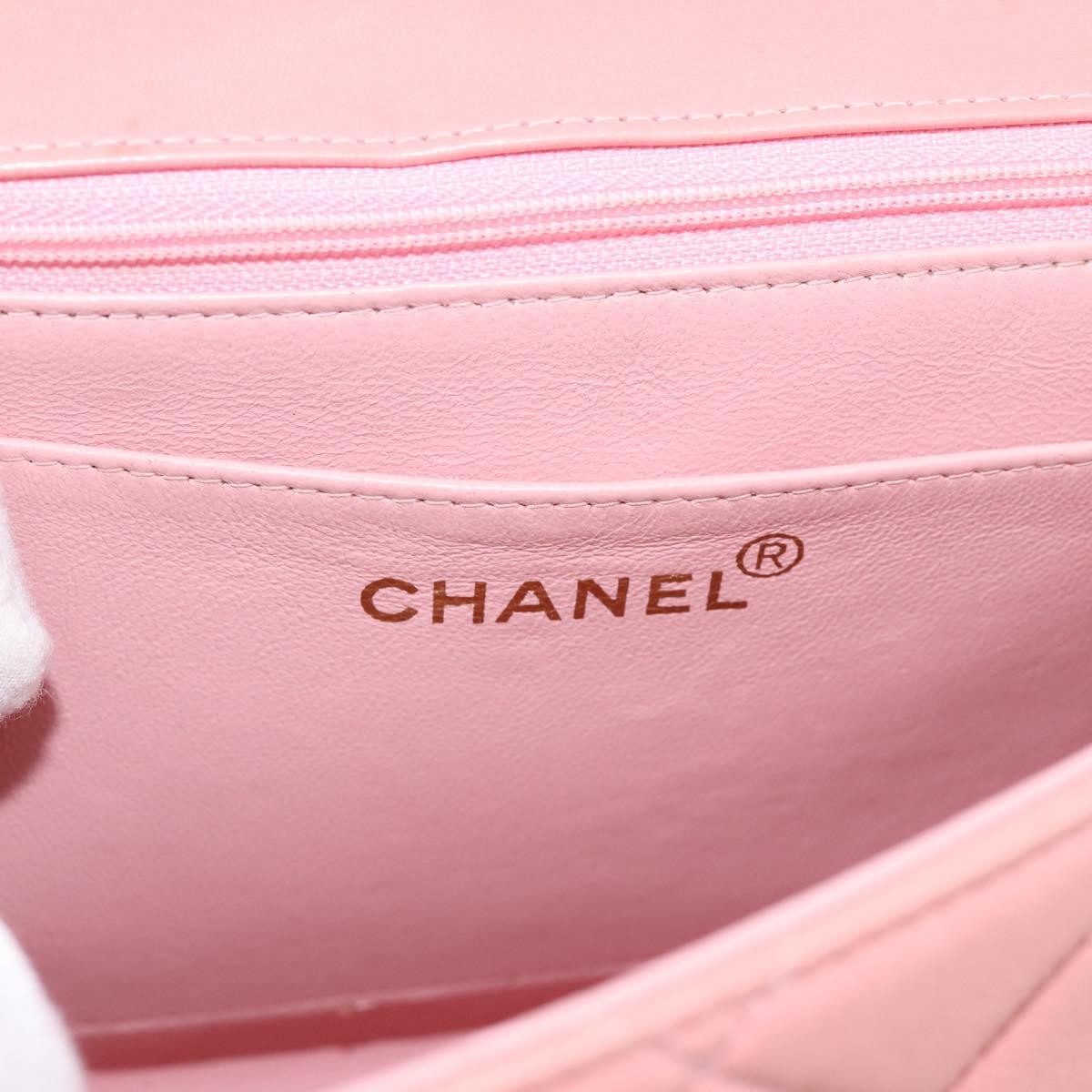 Chanel Vintage Envelope Flap Matelassé Lambskin Pink Leather Shoulder Bag Bag (Pre-Owned)