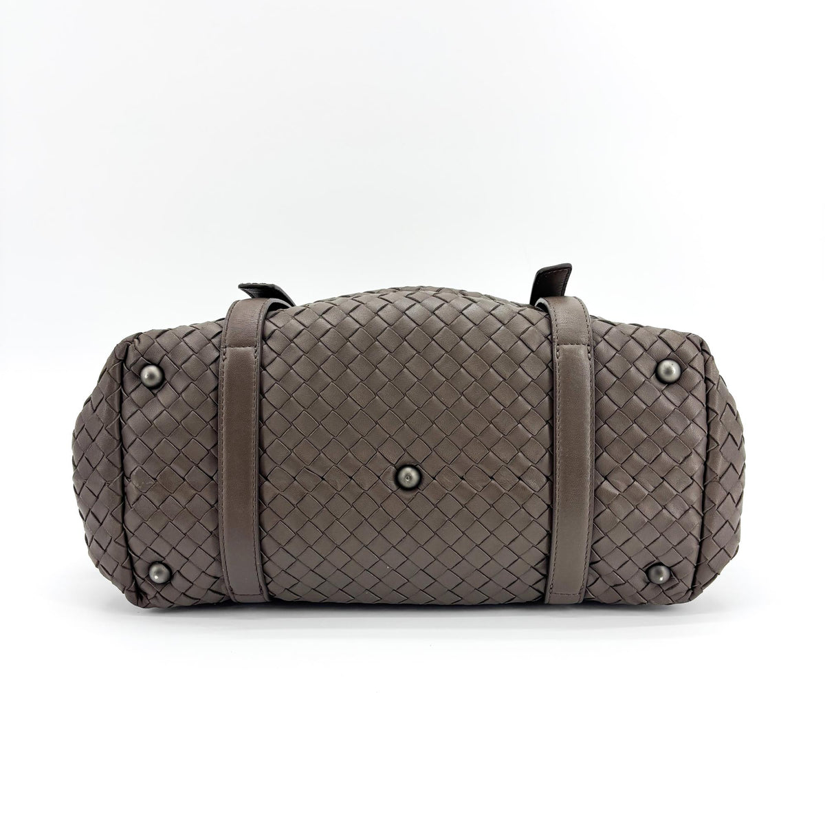 Bottega Veneta Montaigne Handle Intrecciato Nappa Brown Other Handbag (Pre-Owned)