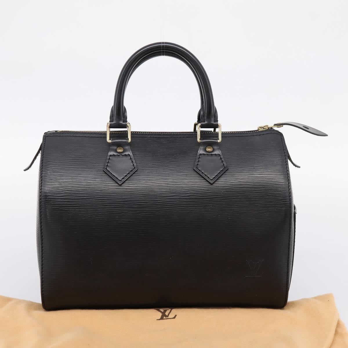 Louis Vuitton Speedy Epi Leather Black Leather Handbag (Pre-Owned)