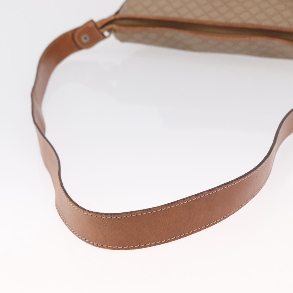 Celine Vintage Macadam Canvas And Leather Beige Canvas Shoulder Bag Bag (Pre-Owned)