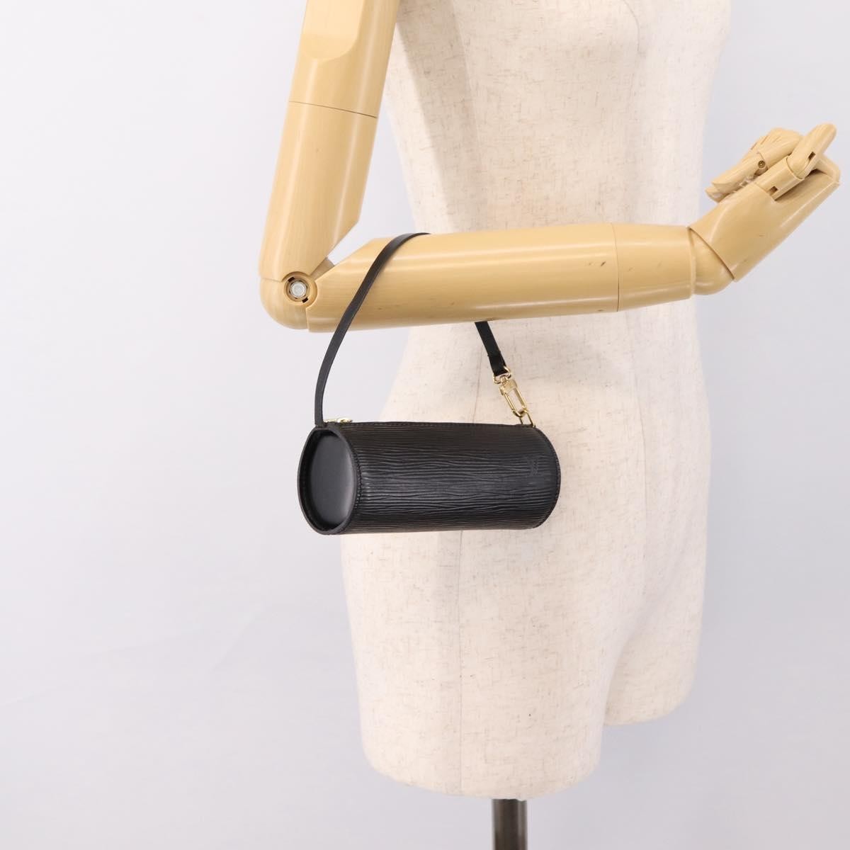 Louis Vuitton Soufflot Pochette Epi Leather Black Leather Clutche & Pouche Bag (Pre-Owned)