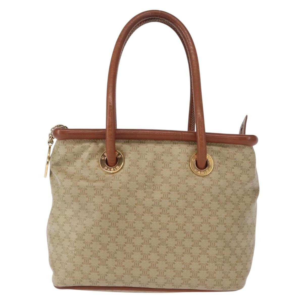 Celine Vintage Macadam Canvas Beige Canvas Backpack Bag (Pre-Owned)