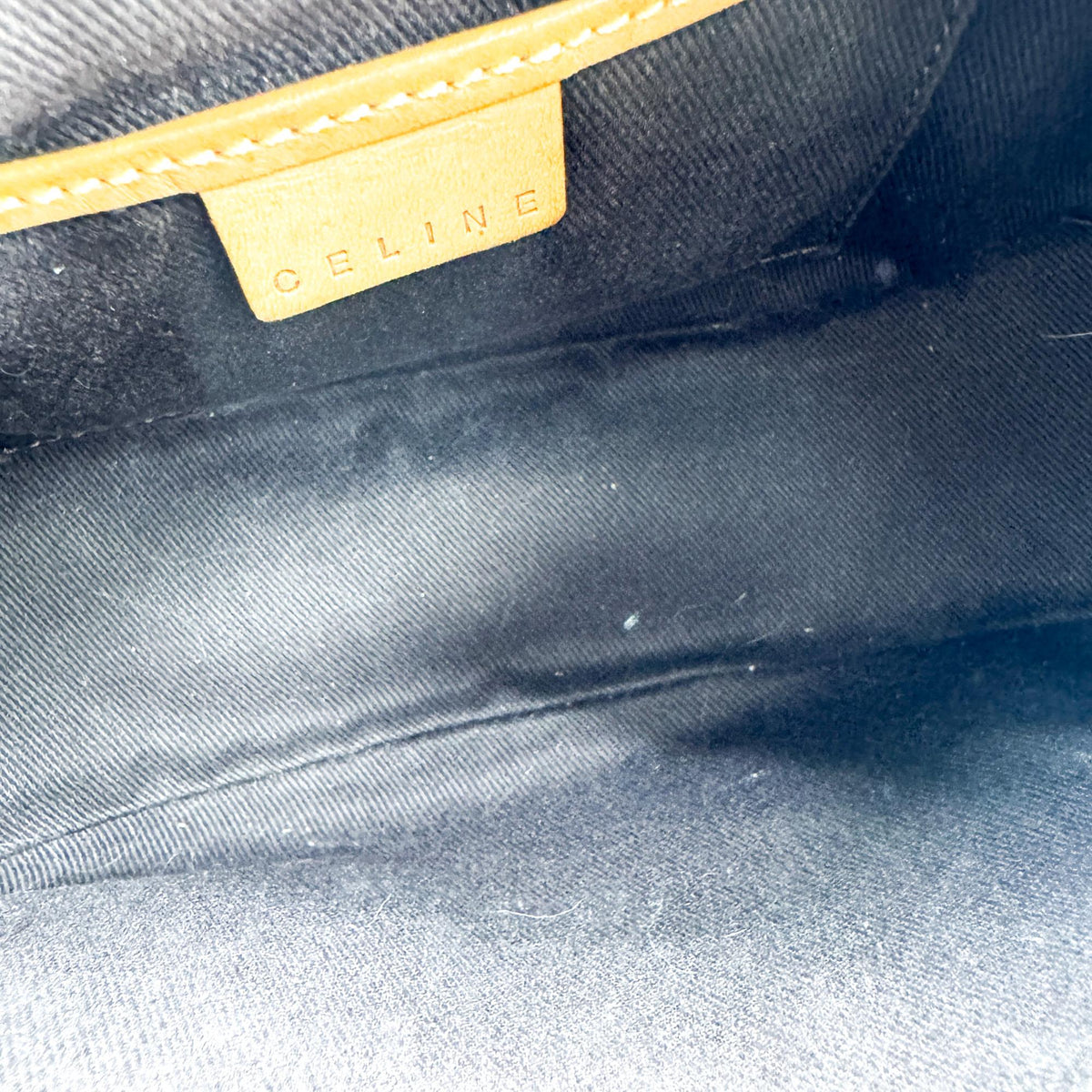 Celine Ava Triomphe Coated Canvas Black Canvas Handbag (Pre-Owned)